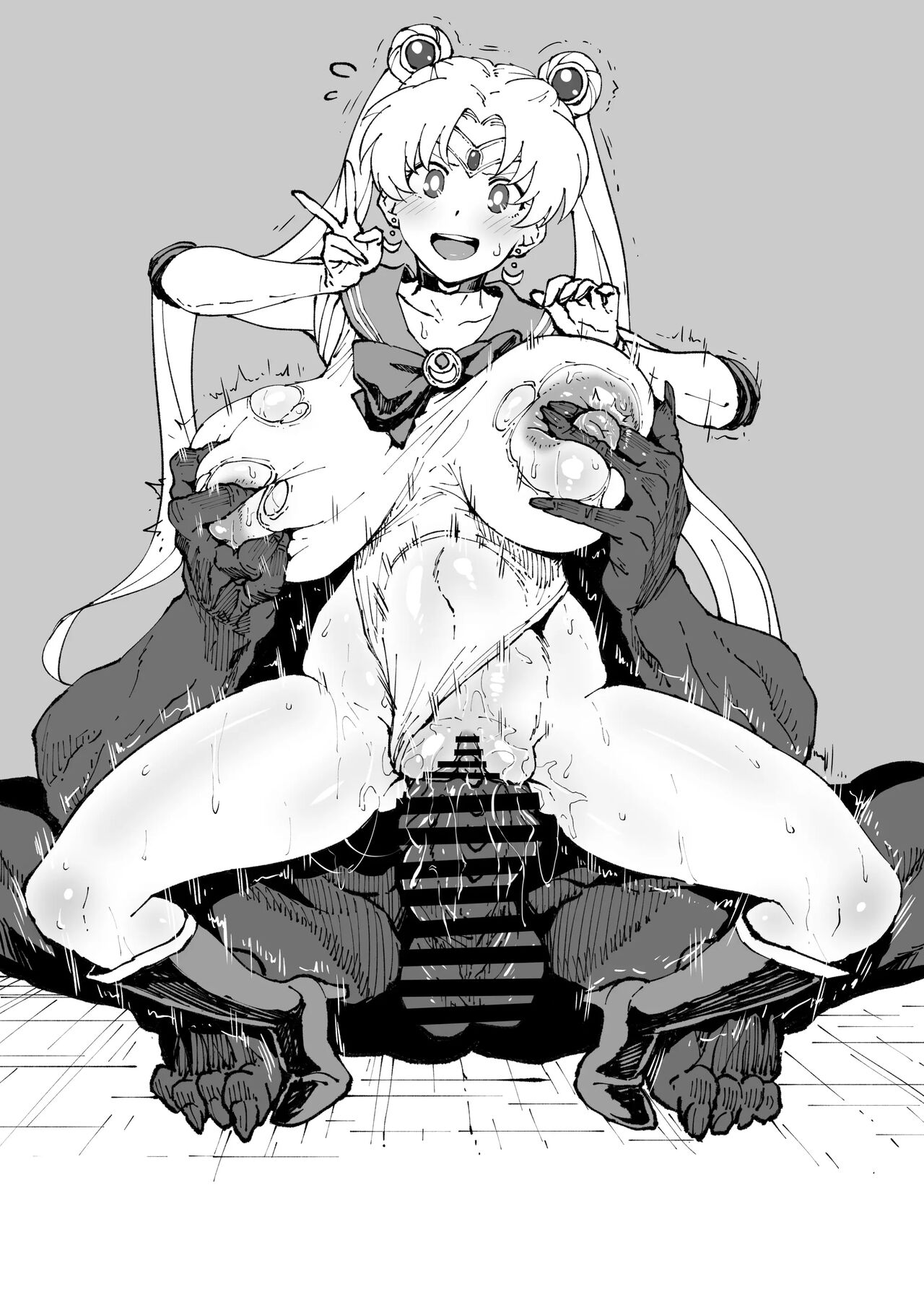 마모루 앞에서 빌런과 장난치는 우사기 씨 page 8 full