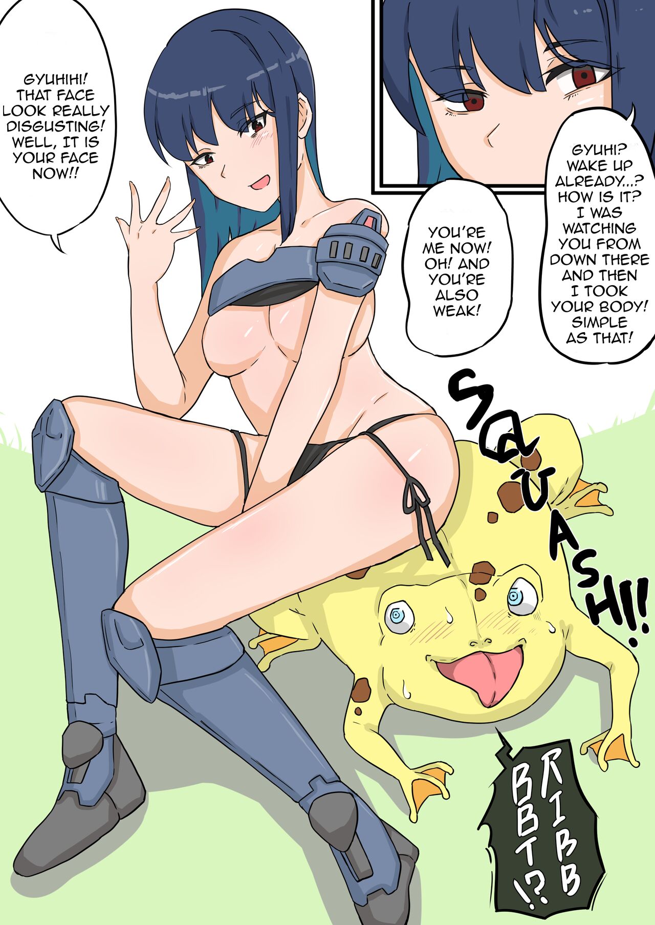 Onna Kishi to Kaeru-gata Majuu no Irekawari RE | Female Knight and Frog Monster Swap RE page 3 full