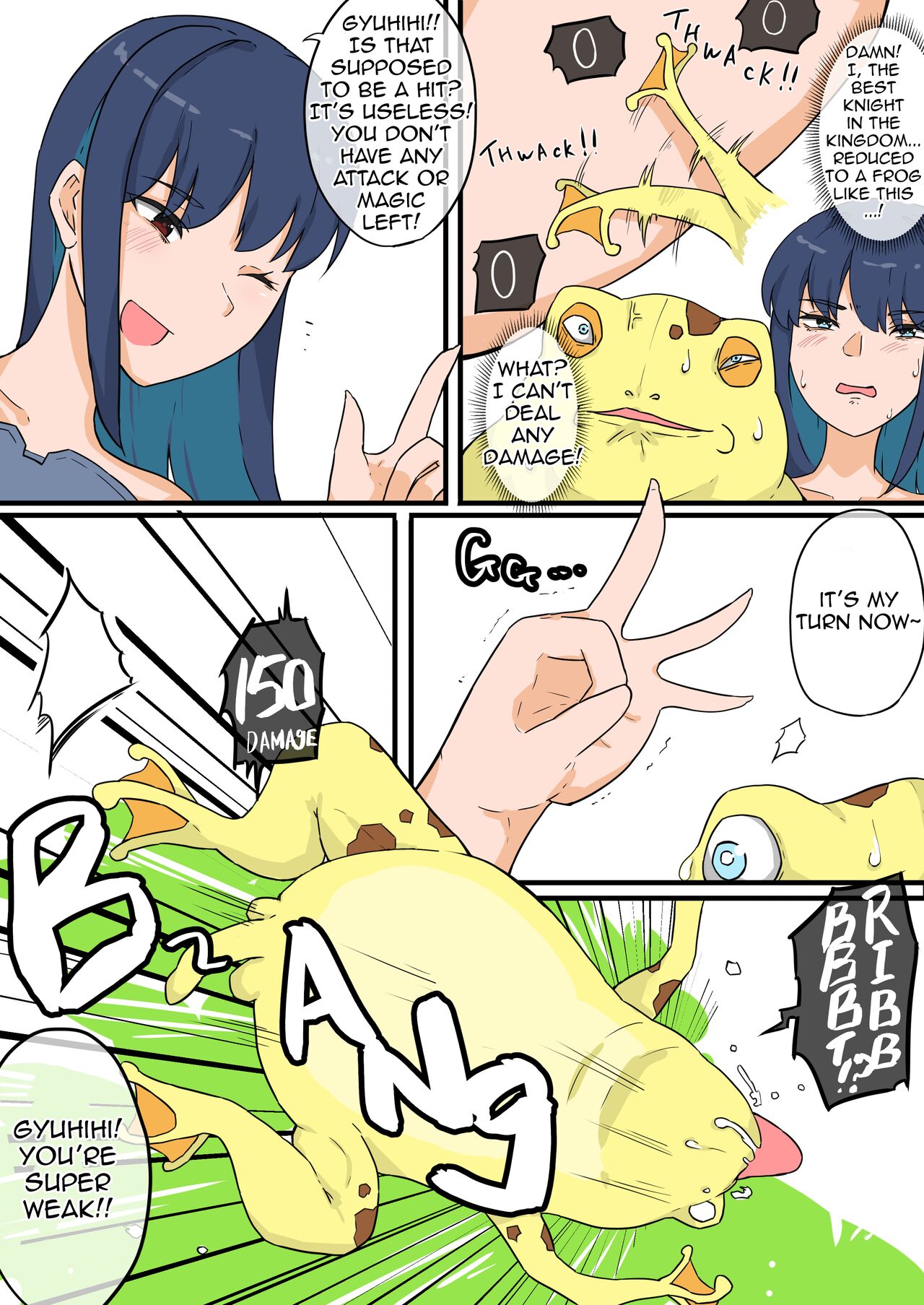 Onna Kishi to Kaeru-gata Majuu no Irekawari RE | Female Knight and Frog Monster Swap RE page 4 full