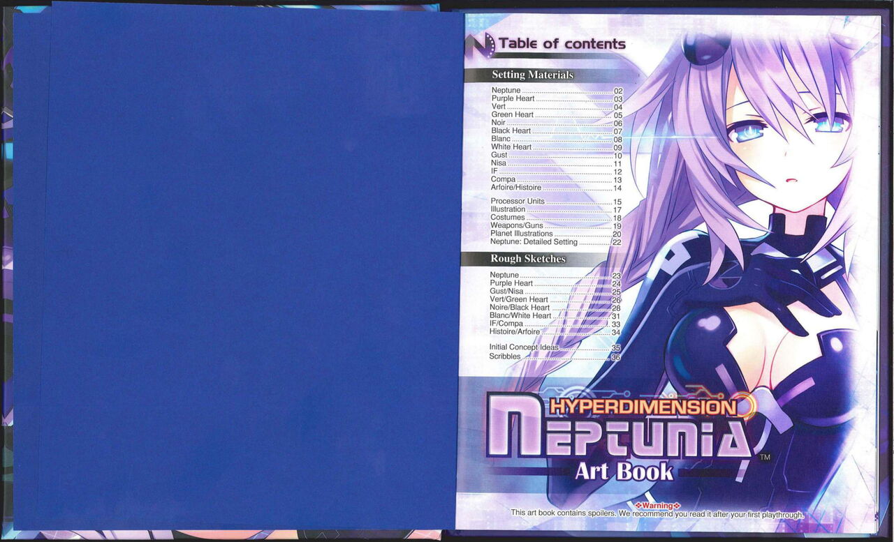 Hyperdimension Neptunia Art Book page 2 full