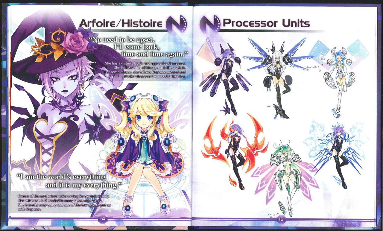 Hyperdimension Neptunia Art Book page 9 full