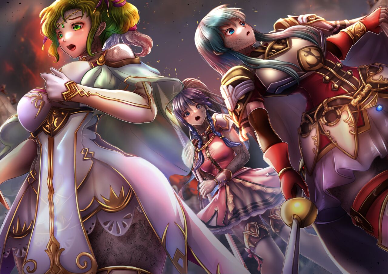 Petrification of the Sacred Stones Heroines and FE Blazing Sword defeated heroines sample images page 2 full