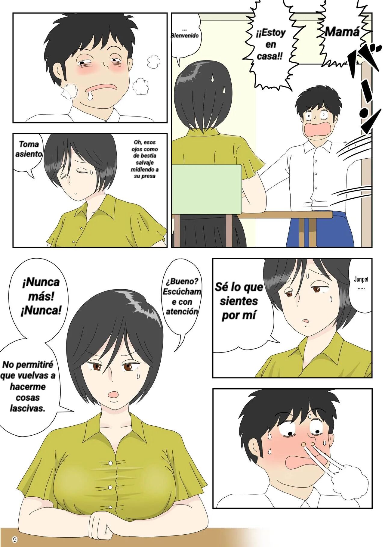Onaneta Kaa-san 3 | Mamá es mi material para masturbación 3 page 9 full