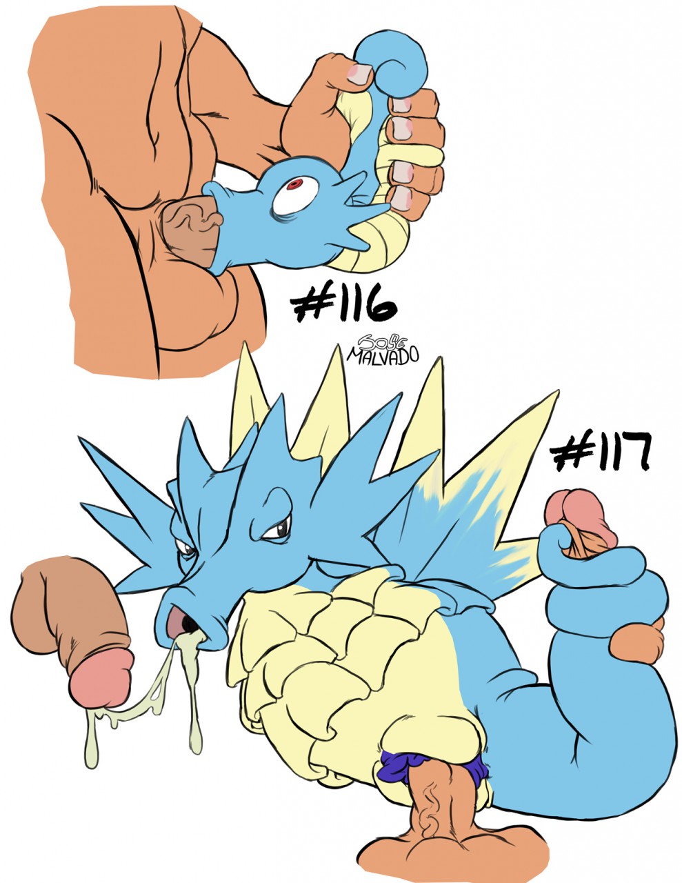 Before You Fillet Horsea, Let Her Fellate Your Dick, Because Her Mouth Was Made For Blowjobs page 3 full