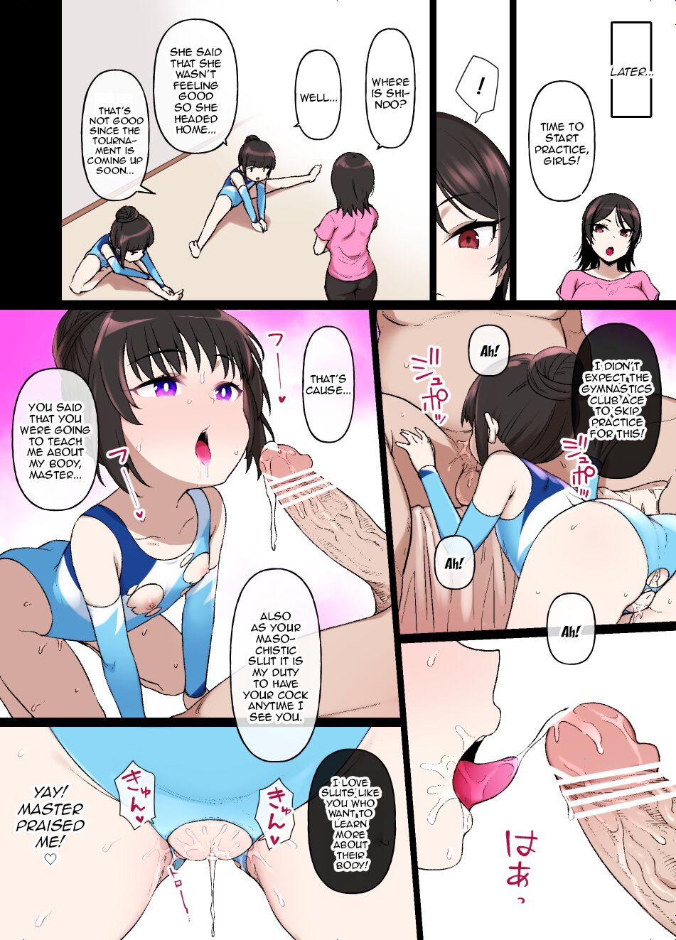 Gymnastics Girl Becomes Masochistic Slut Who Loves Her Middle-Aged Instructor page 8 full