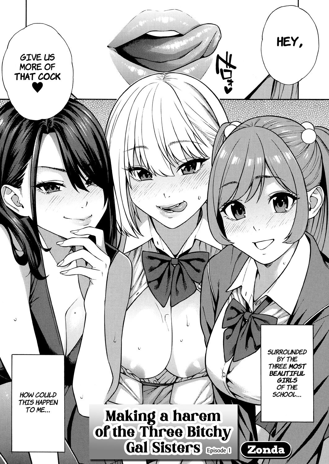 Bitch Gal Sanshimal Harem Sakusei Ch. 1 | Making a Harem of the Three Bitchy Gal Sisters - Episode 1 page 2 full