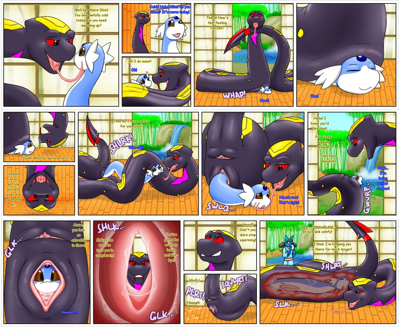 Slick the Dratini Vore Comics + Extra page 3 full