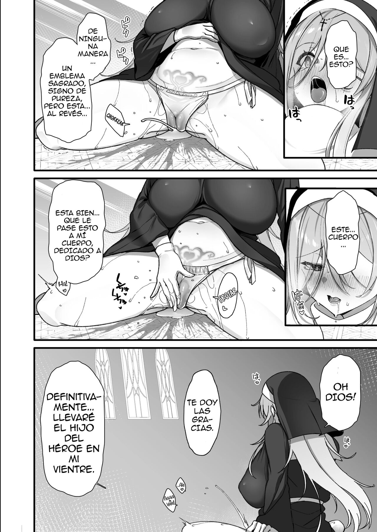 Yuusha-sama ga Yowakute Fuan nanode Kami wa Sister ni Tanetsuke Koubi o Meijimashita ♥ page 9 full