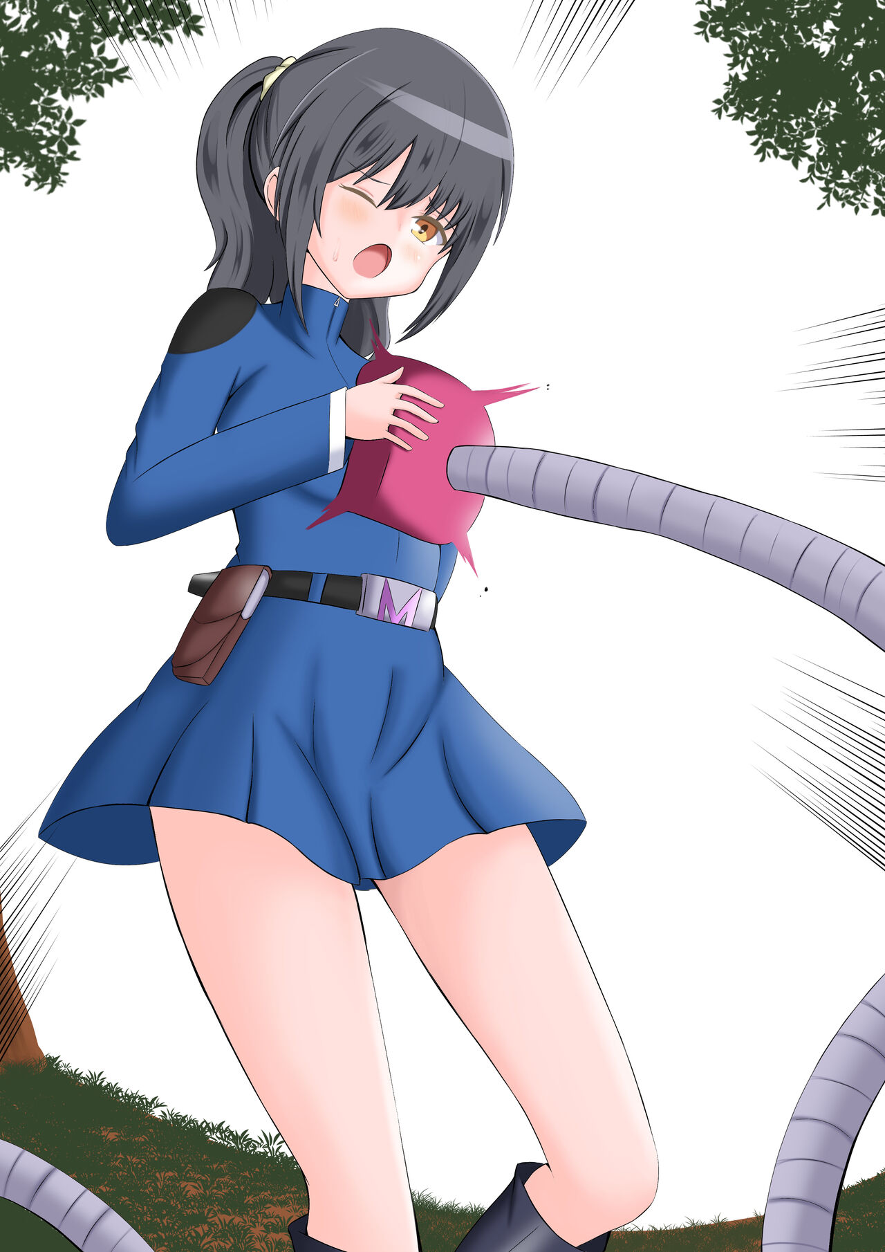 掃除機モンスターに丸呑みされる戦隊風ヒロイン page 4 full