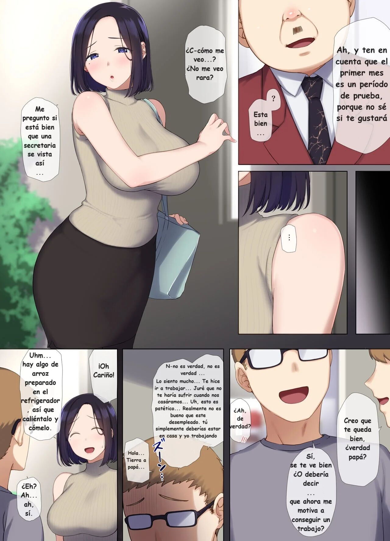 Hitozuma OL no Oshigoto wa Shachou no Musuko no Seishori Benki desu | El Trabajo de una Oficinista Casada es Servir como un Urinario del Cuidado Sexual para el Hijo del Presidente page 6 full