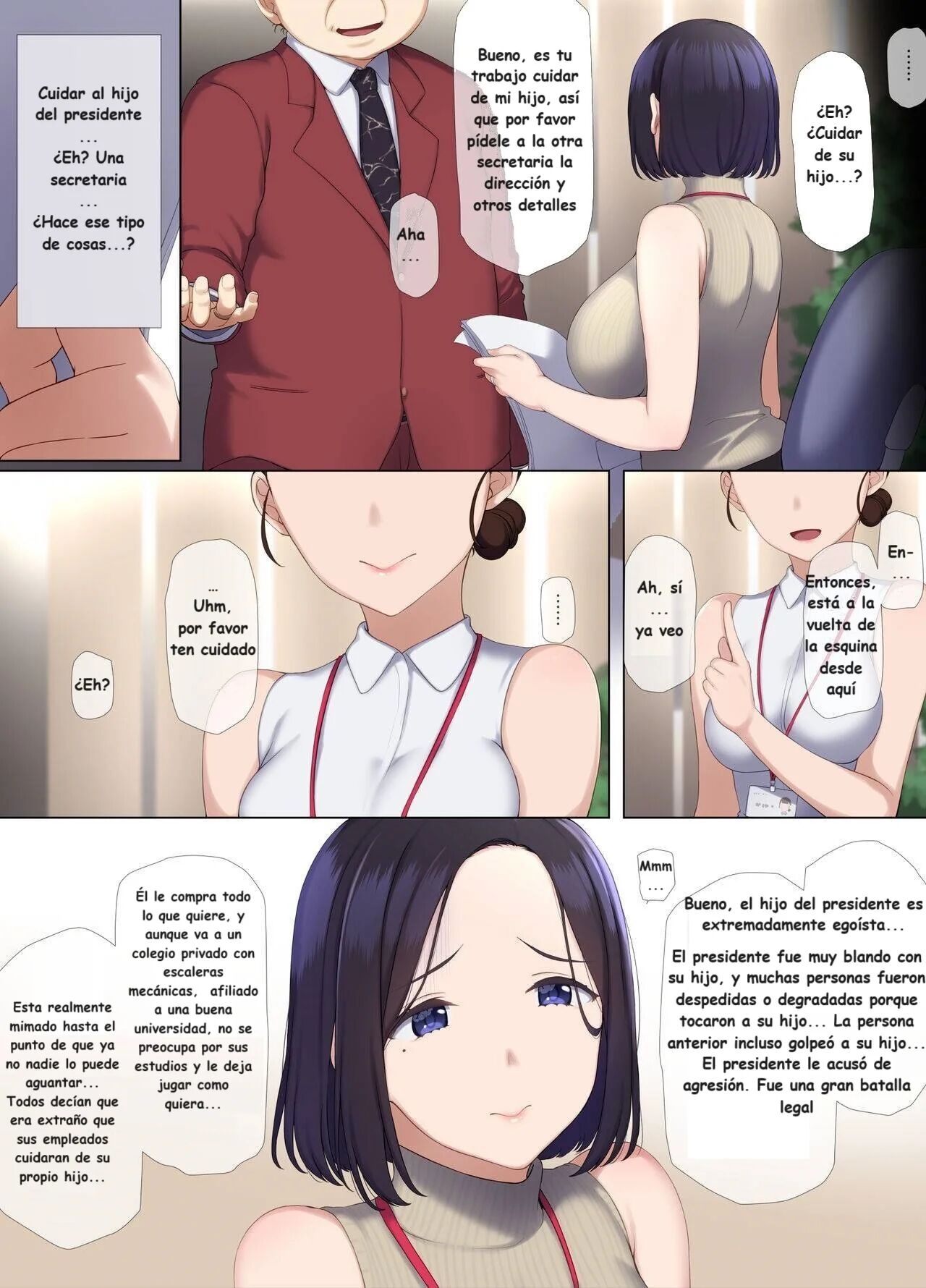 Hitozuma OL no Oshigoto wa Shachou no Musuko no Seishori Benki desu | El Trabajo de una Oficinista Casada es Servir como un Urinario del Cuidado Sexual para el Hijo del Presidente page 8 full