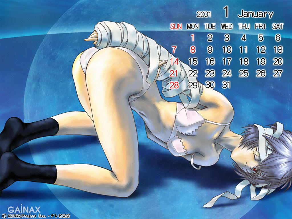 Neon Genesis Evangelion Nousatsu Calendar 2001 &amp; 2002 page 7 full