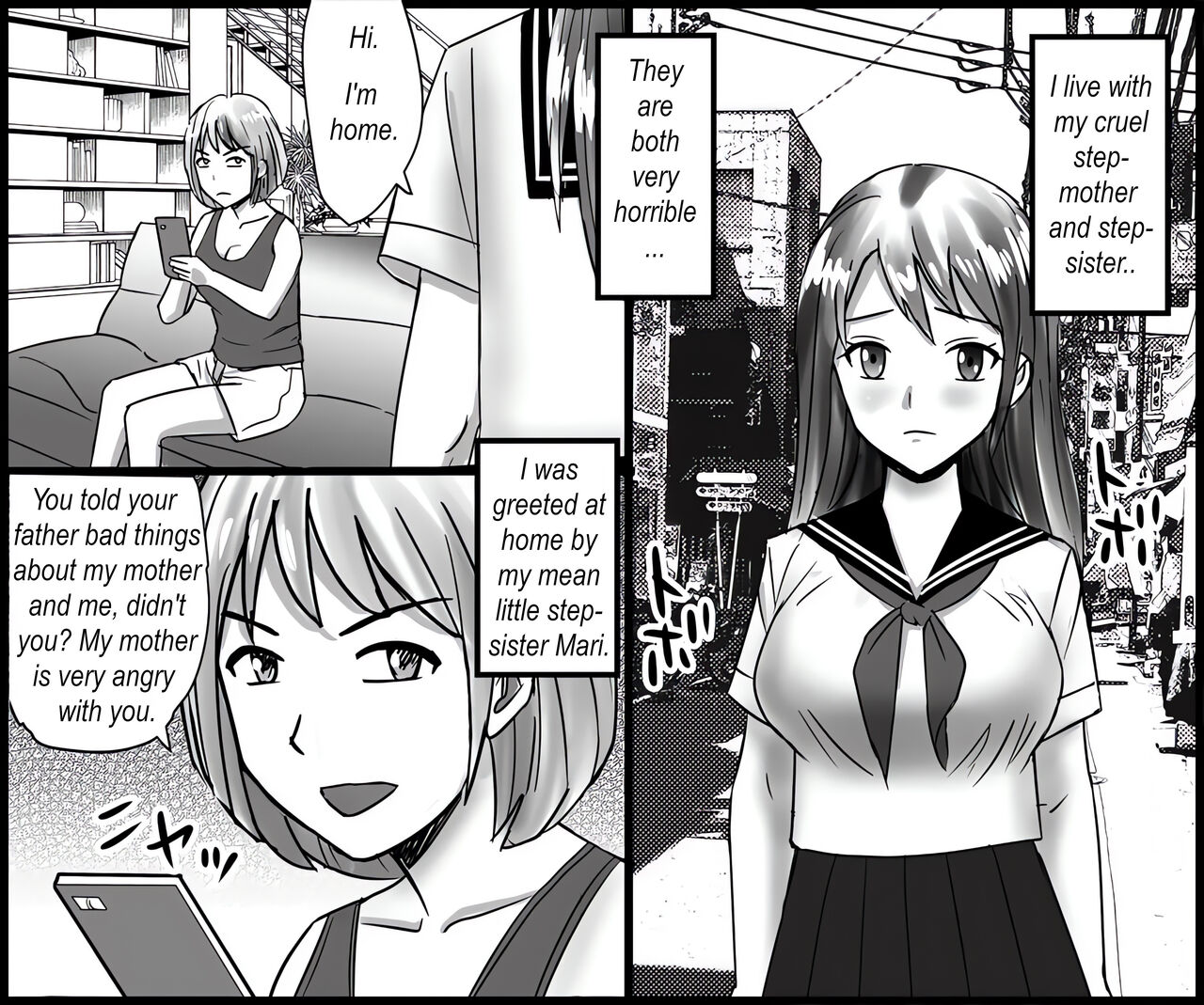 Mamahaha to Imouto ni Yoru Zankoku Shuuchi Ijime | Humiliated and punished by my stepmother and stepsister page 2 full