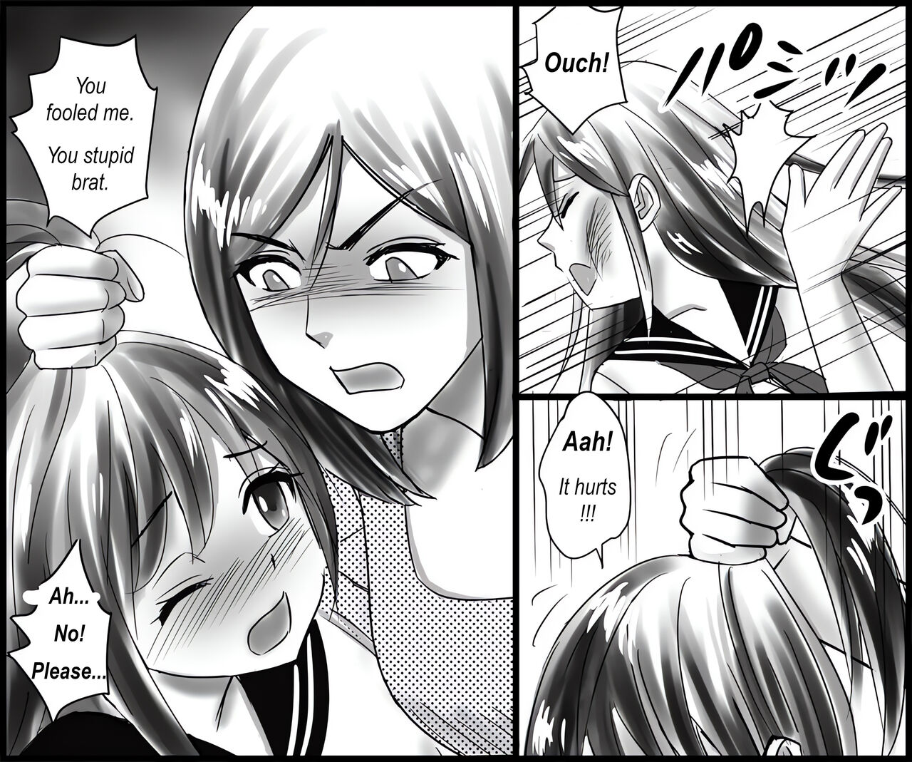 Mamahaha to Imouto ni Yoru Zankoku Shuuchi Ijime | Humiliated and punished by my stepmother and stepsister page 4 full