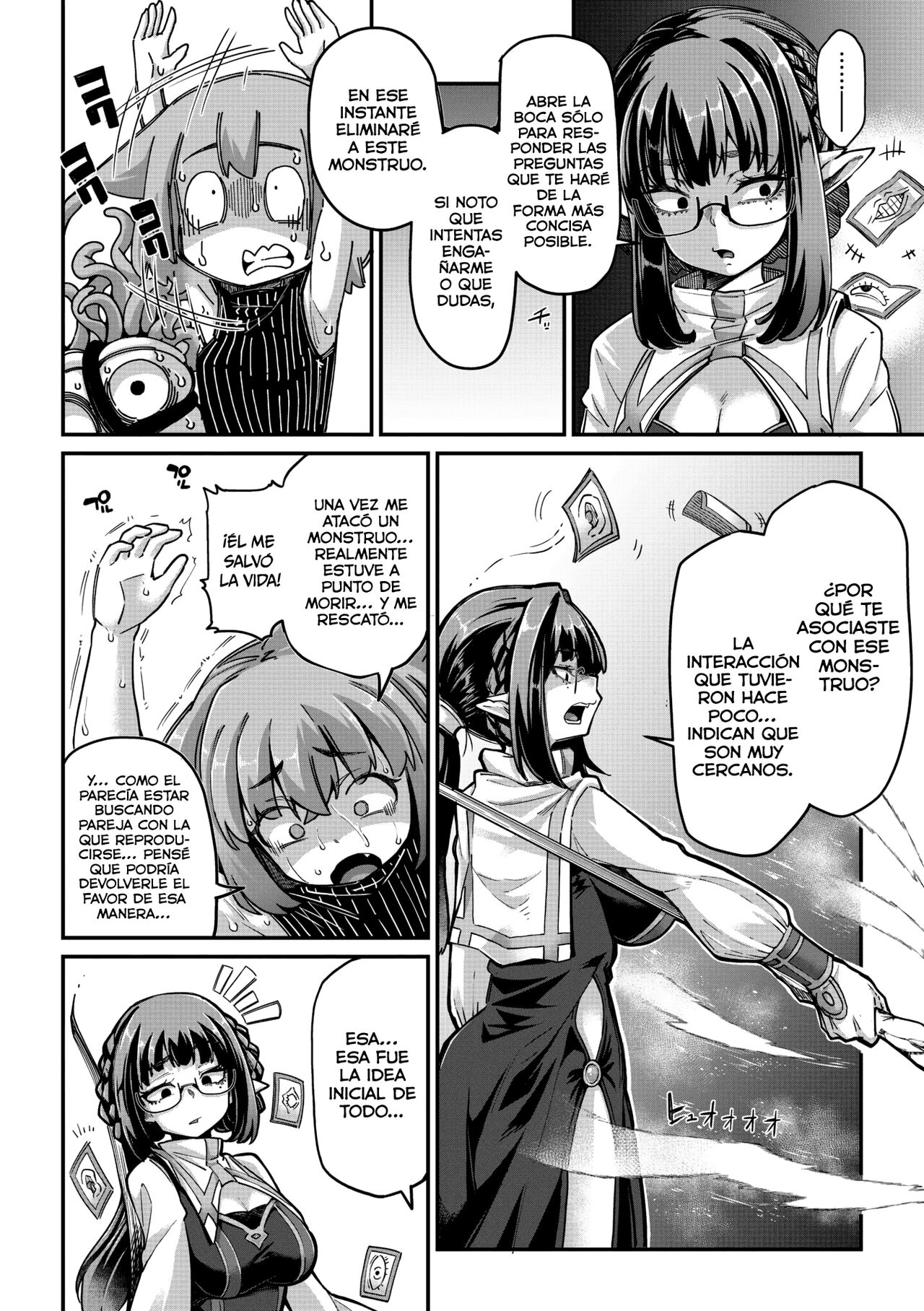 Senshi-chan to Shokushu-kun Ch. 4 Zainin  Abi-chan to Tanenashi T-kun | La guerrera y el tentáculo Cap 04 Abby la pecadora y Tee-kun el estéril page 2 full