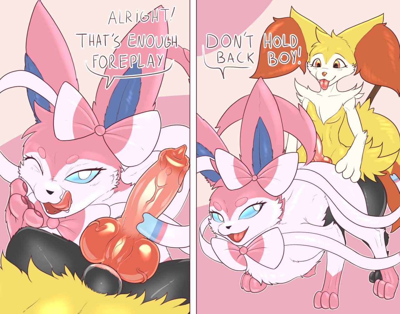 Mischievous Sylveon and Horny Braixen by Unusualmatias page 4 full