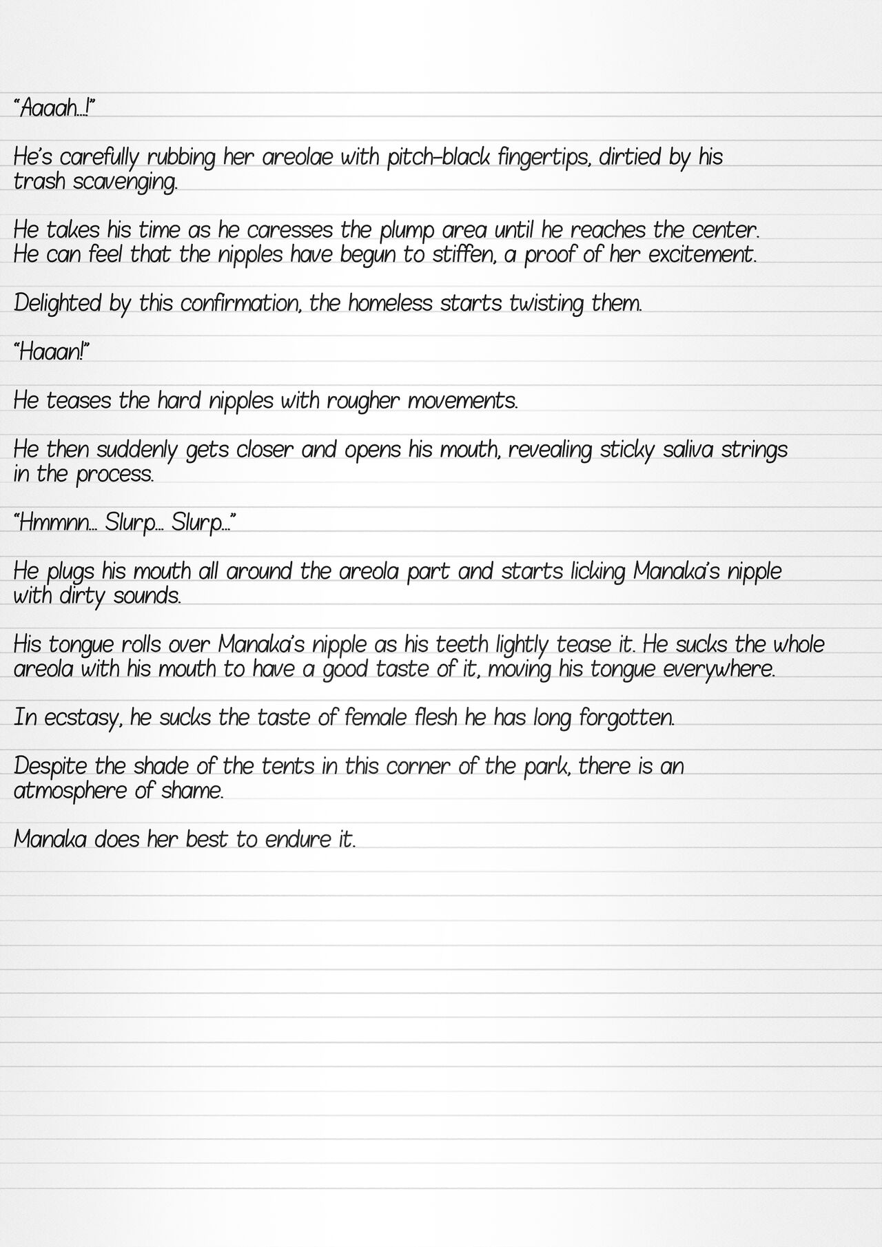 Misuke's Short Stories 6 - Manaka &amp; the Homeless page 6 full