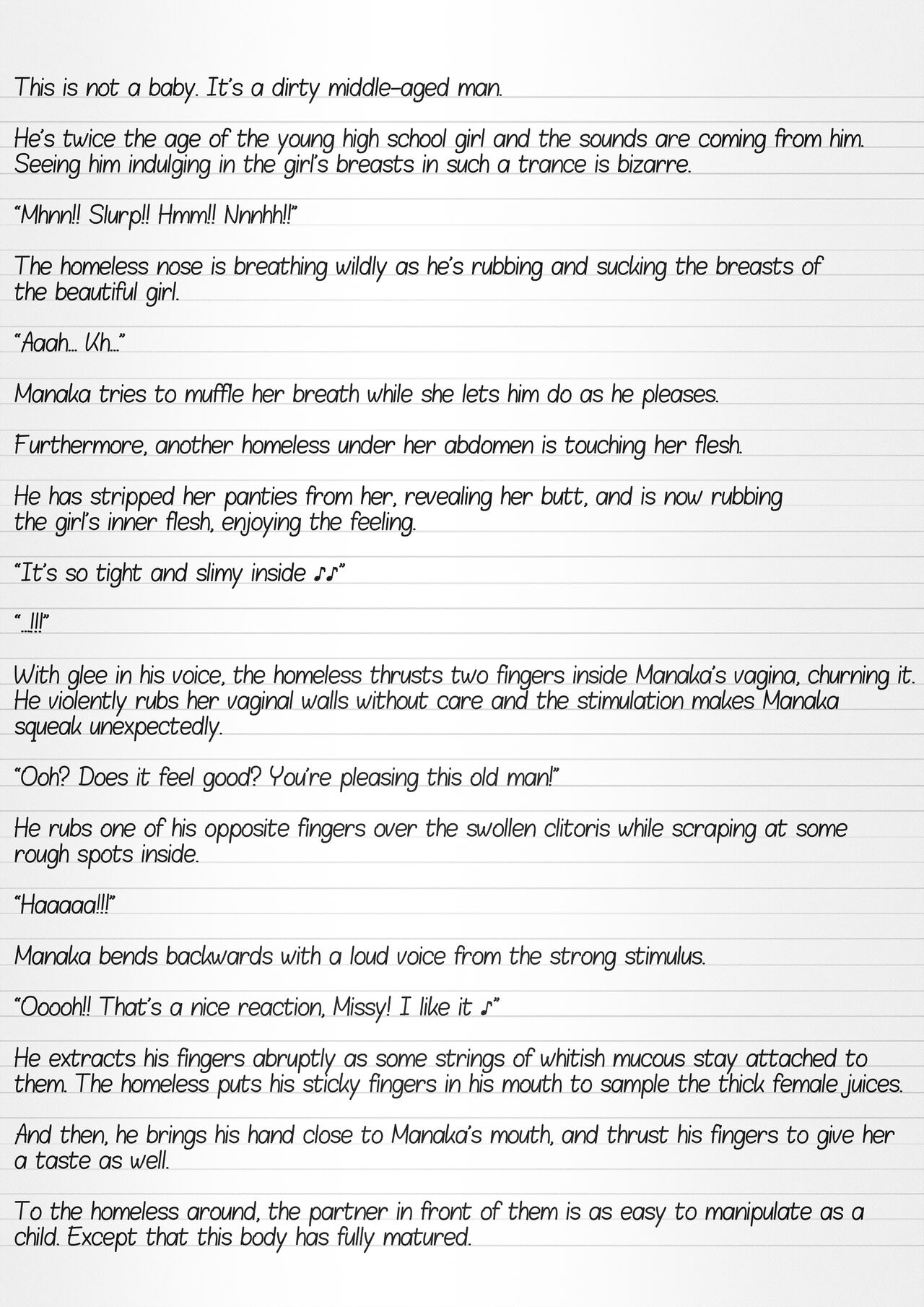Misuke's Short Stories 6 - Manaka &amp; the Homeless page 7 full