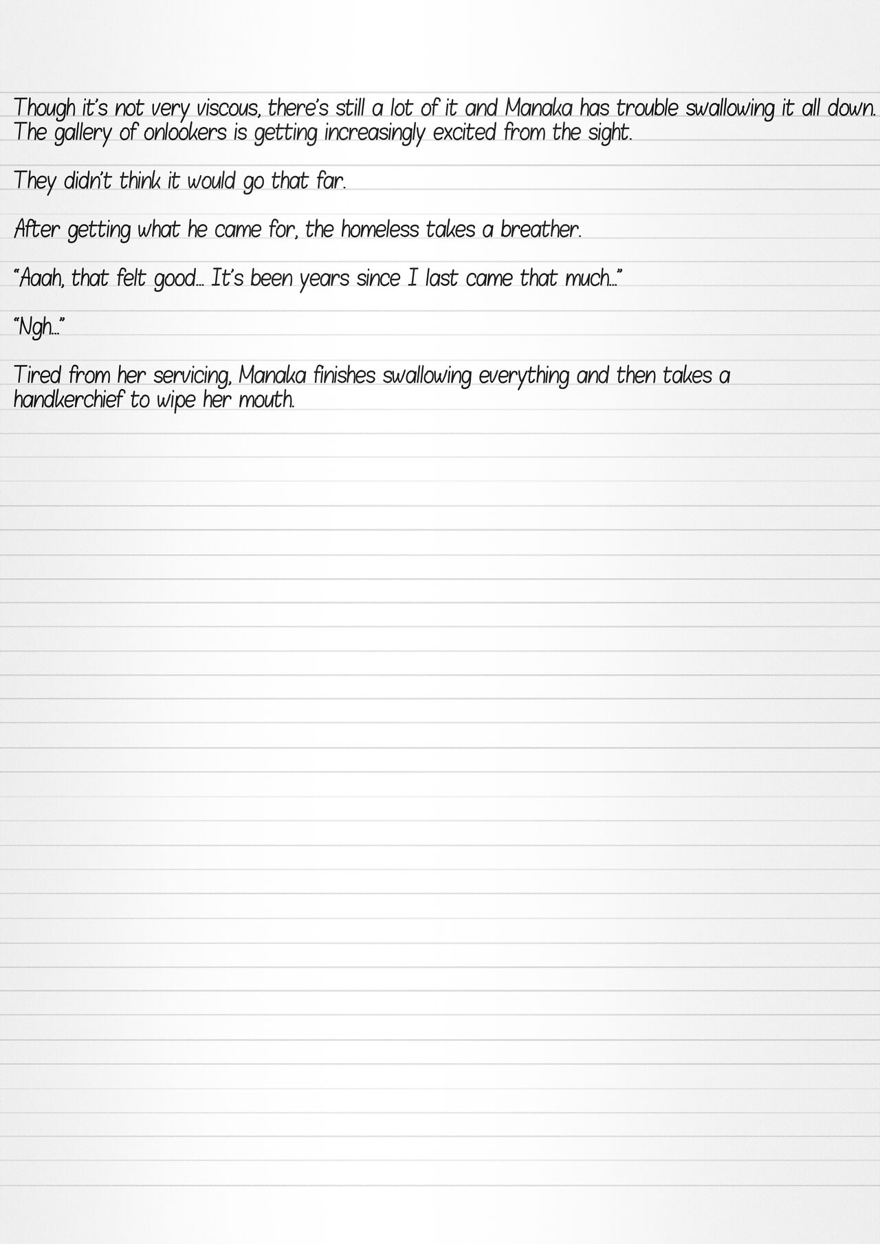 Misuke's Short Stories 6 - Manaka &amp; the Homeless page 9 full