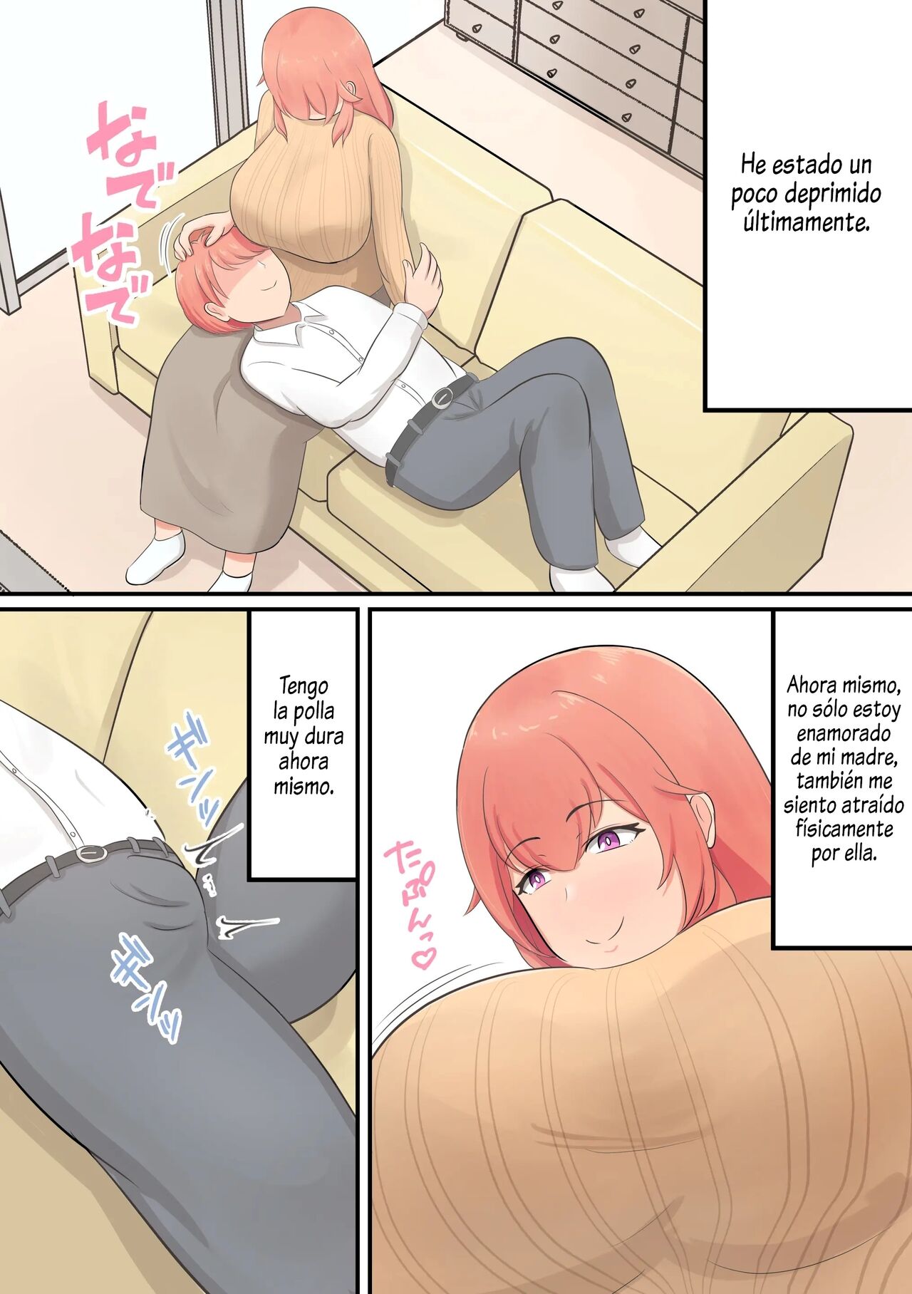 Musuko o Dekiai suru Okaa-san ga Amayakashi Sex o Shite kureru Hanashi | Una Historia Sobre una Madre, que Ama y Mima a su Hijo page 3 full