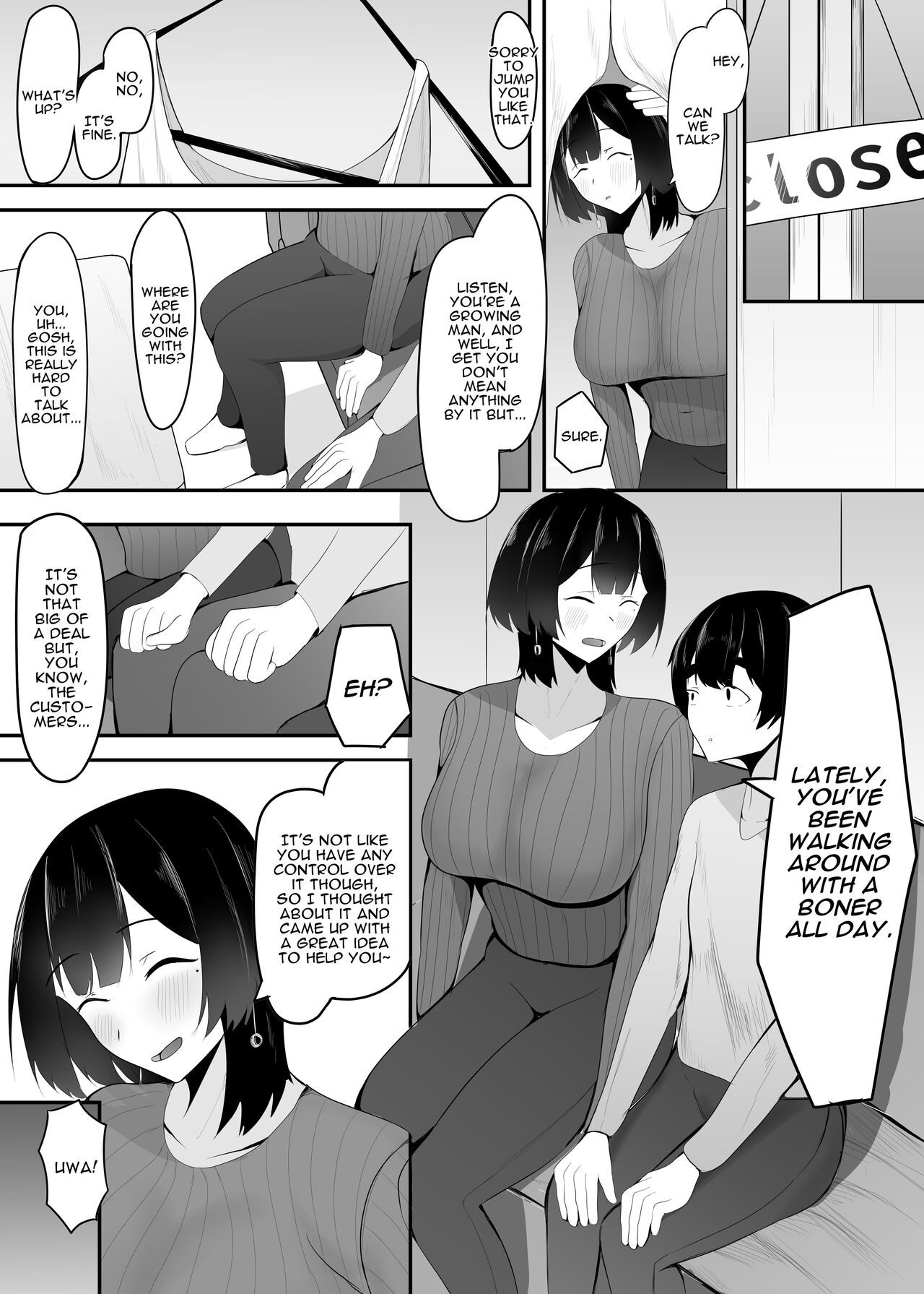 Kyonyuu Tenchou no Itazura | Busty Shop Manager's Prank page 10 full