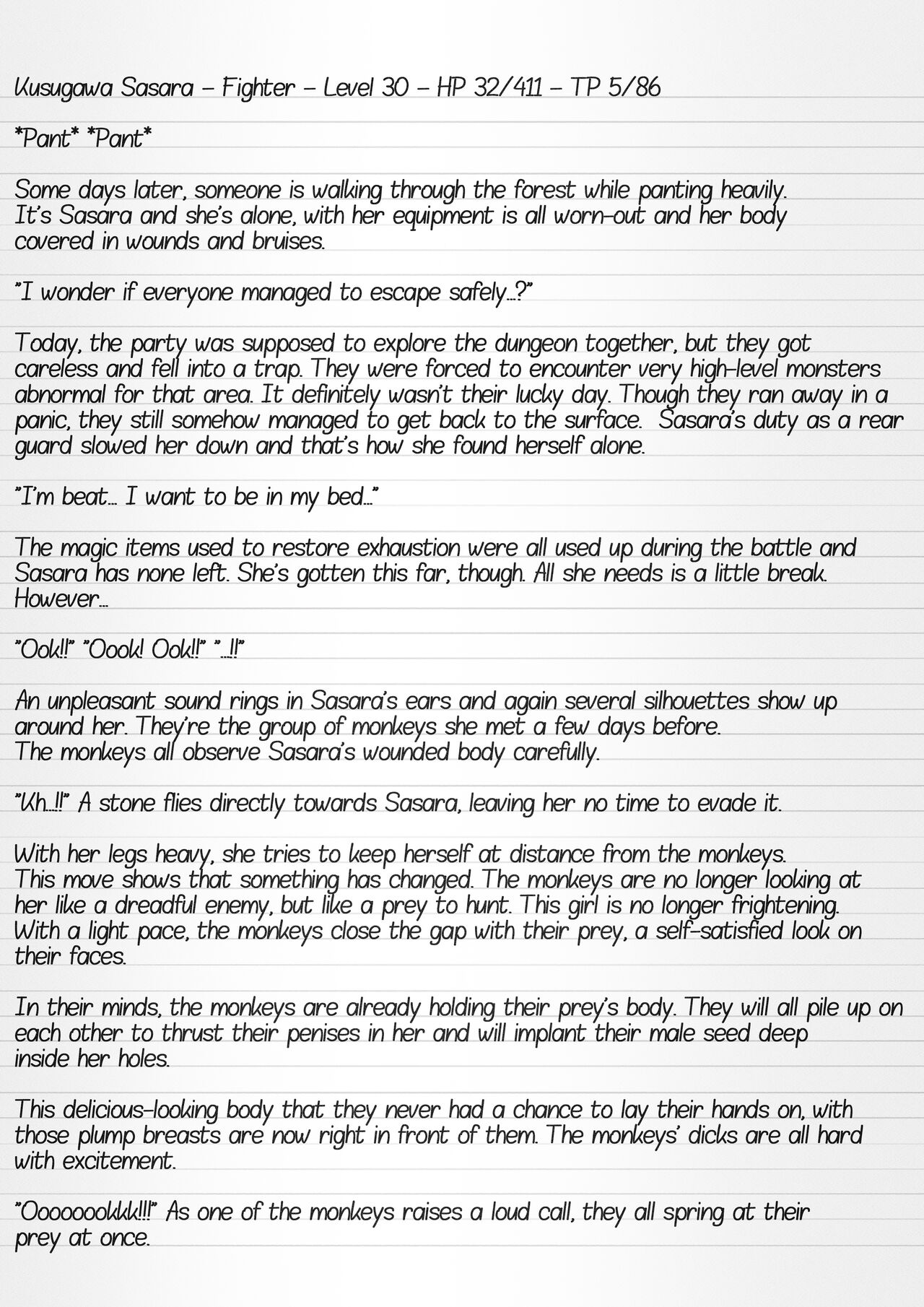 Misuke's Short Stories 15 - Sasara &amp; Monkeys page 4 full