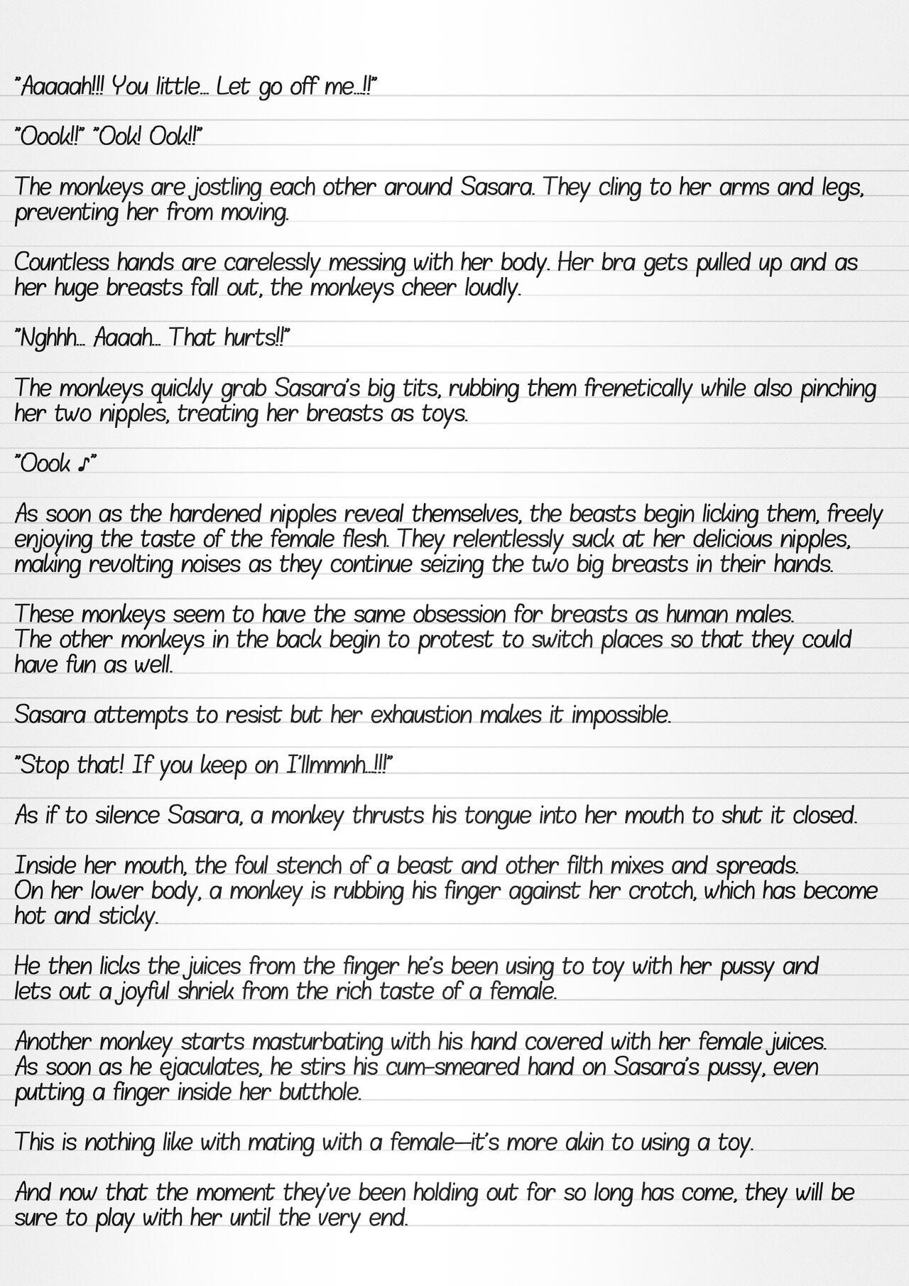 Misuke's Short Stories 15 - Sasara &amp; Monkeys page 6 full