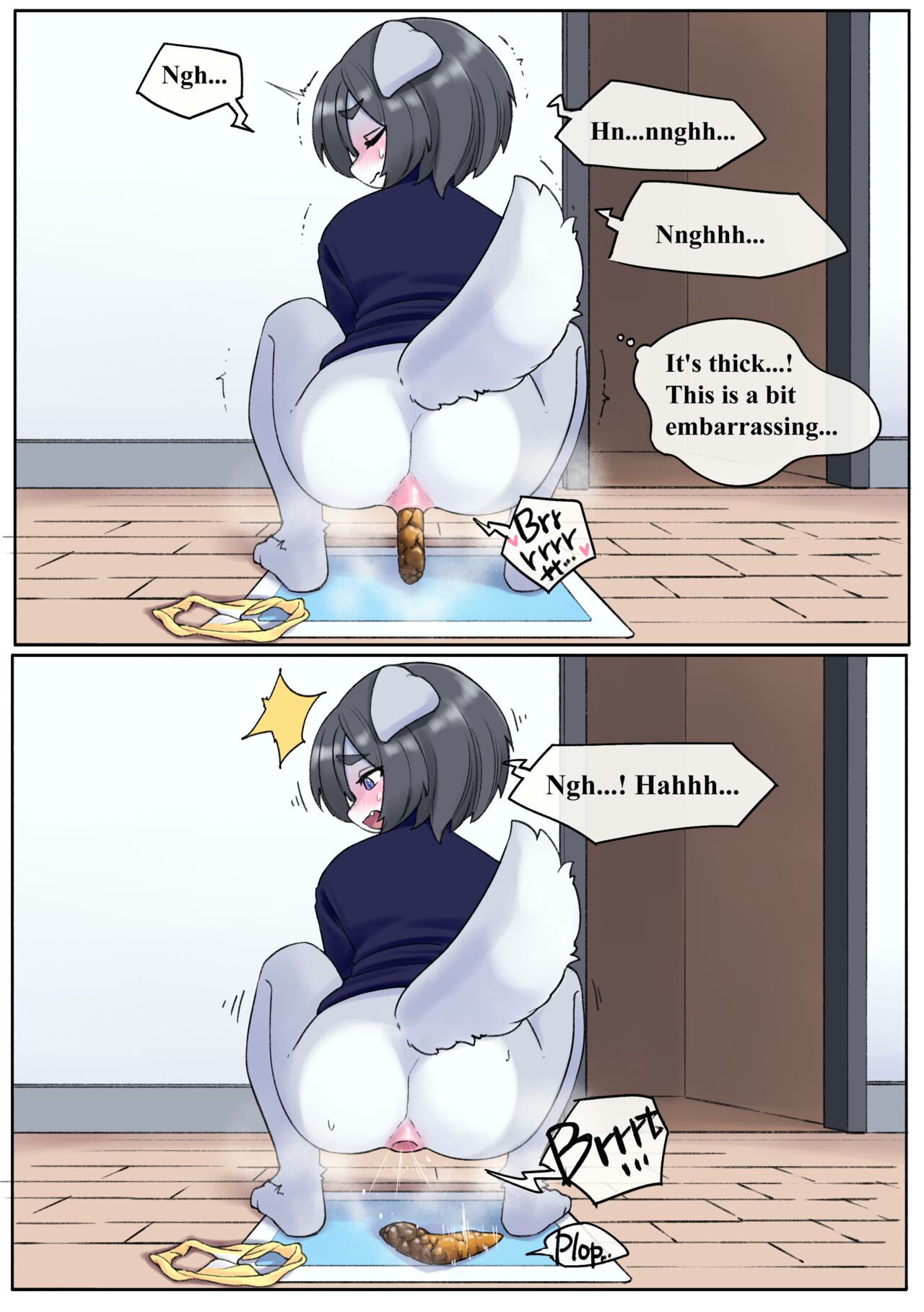 Dog Lady Showing Poop page 3 full