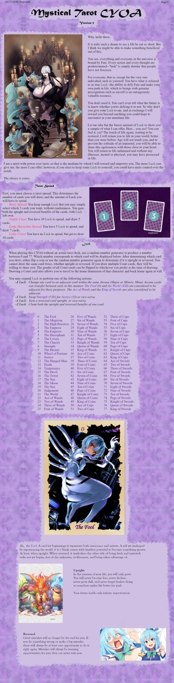 Mystical Tarot CYOA V2 cover