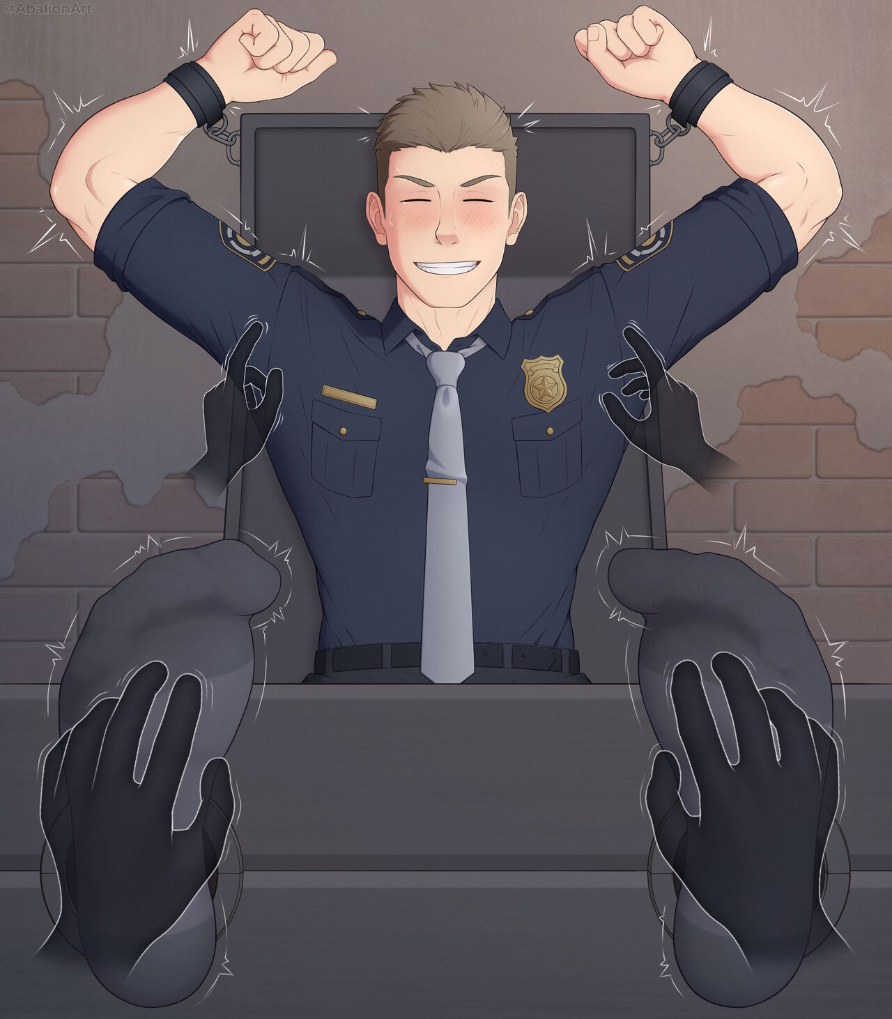 Tickled Police Officer CG Set page 4 full