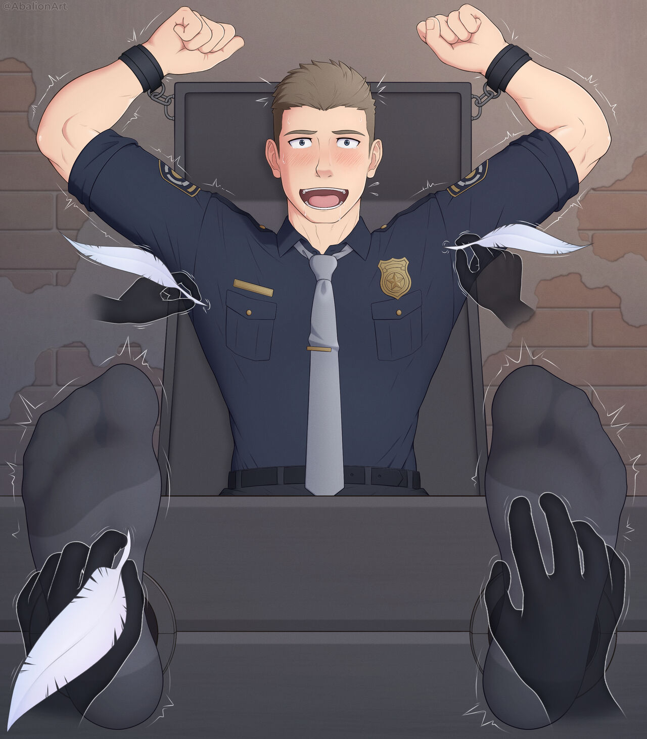 Tickled Police Officer CG Set page 6 full