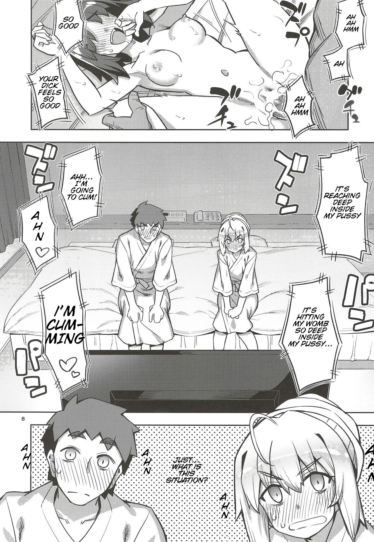 RE32 ShiKen ga LoveHo de Sukebe  Suru dake no Hon  | Shirou and Saber do lewd things at a hotel. page 9 full