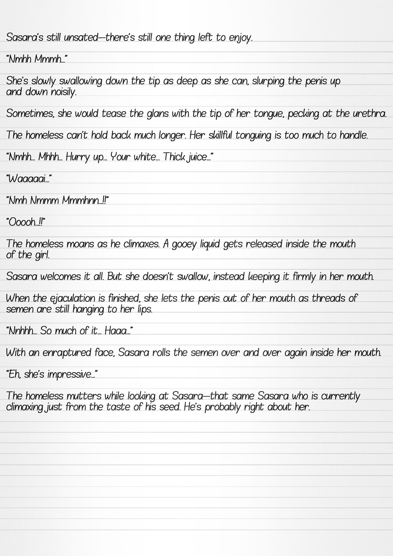 Misuke's Short Stories 12 - Sasara &amp; The Homeless page 9 full