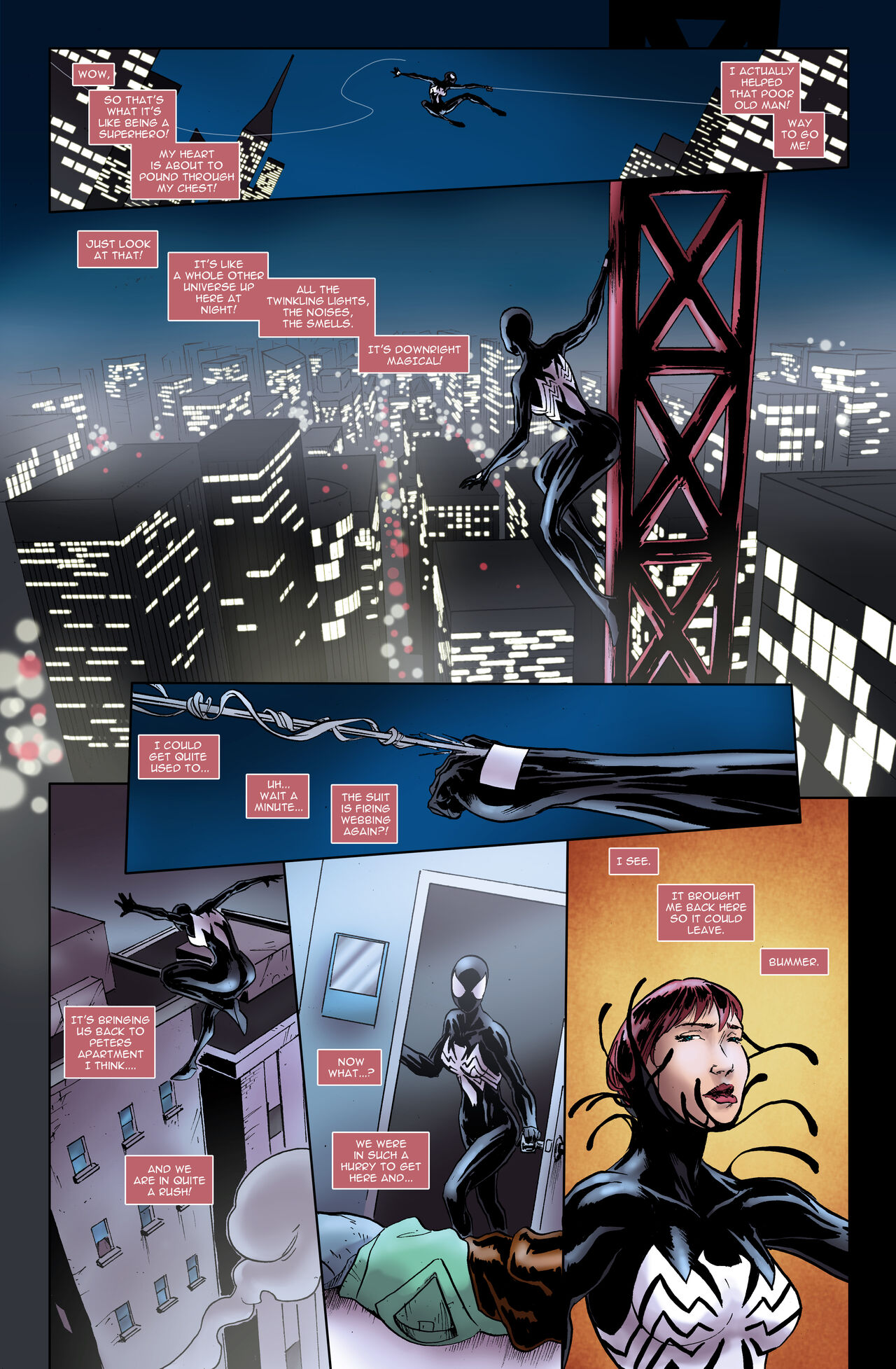 Mary Jane - "Alternate Reality: Becoming She-Venom" page 6 full