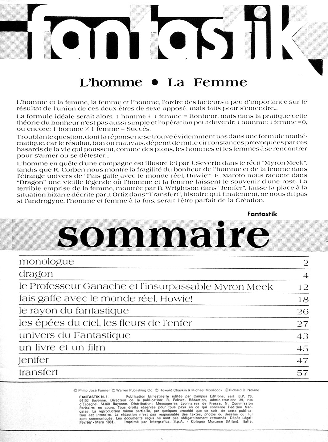 Fantastik #1  -L'Homme - La Femme page 3 full