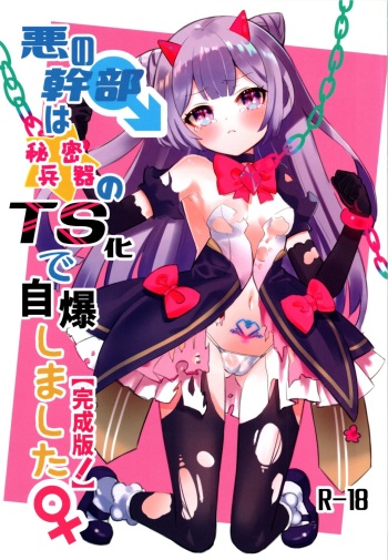 The evil executive committed suicide by turning his secret weapon into a TS cover