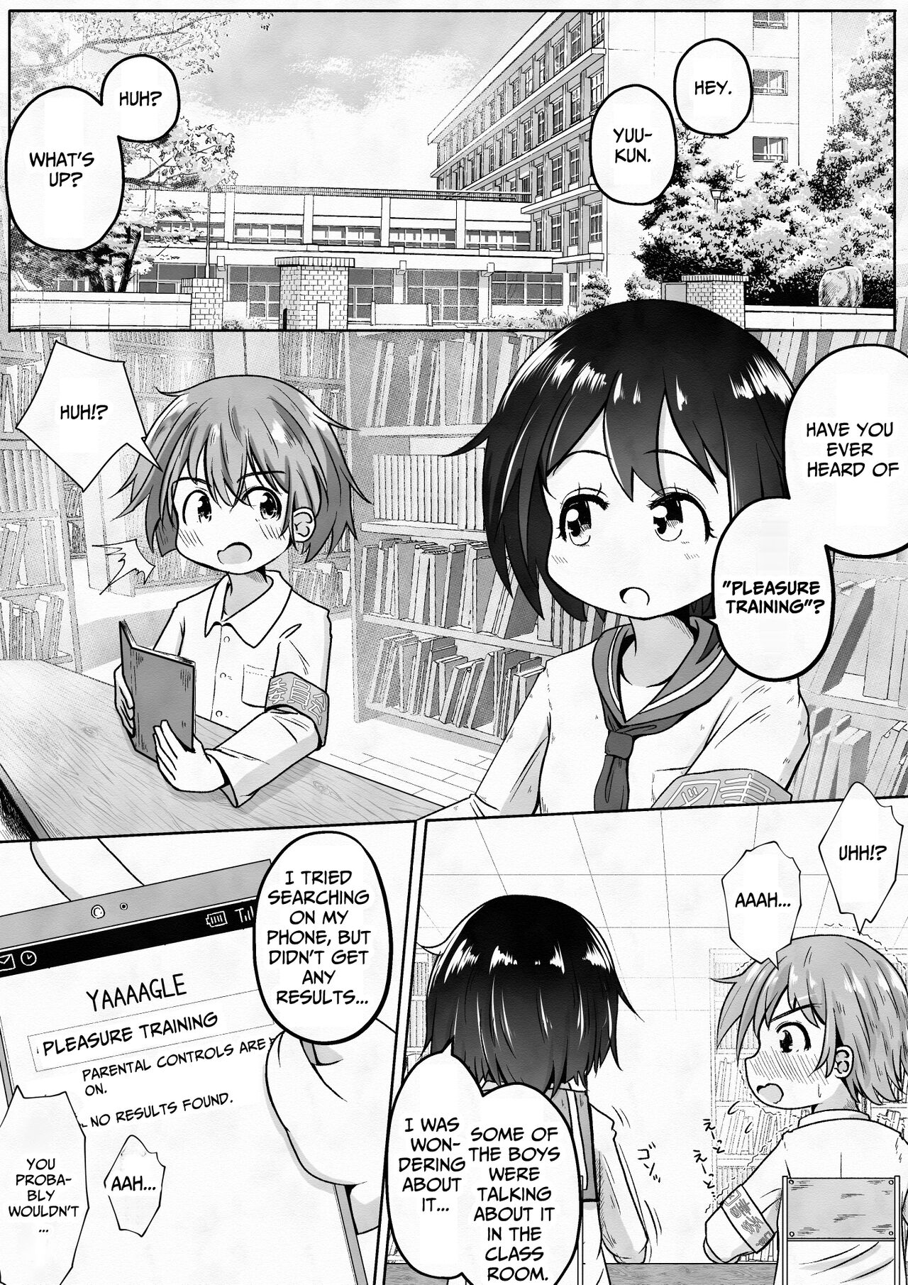 Otoko no Ko ga Osananajimi no Shimai ni Kairaku Choukyou Saserareru Ohanashi | Pleasure Training By Two Sisters page 2 full