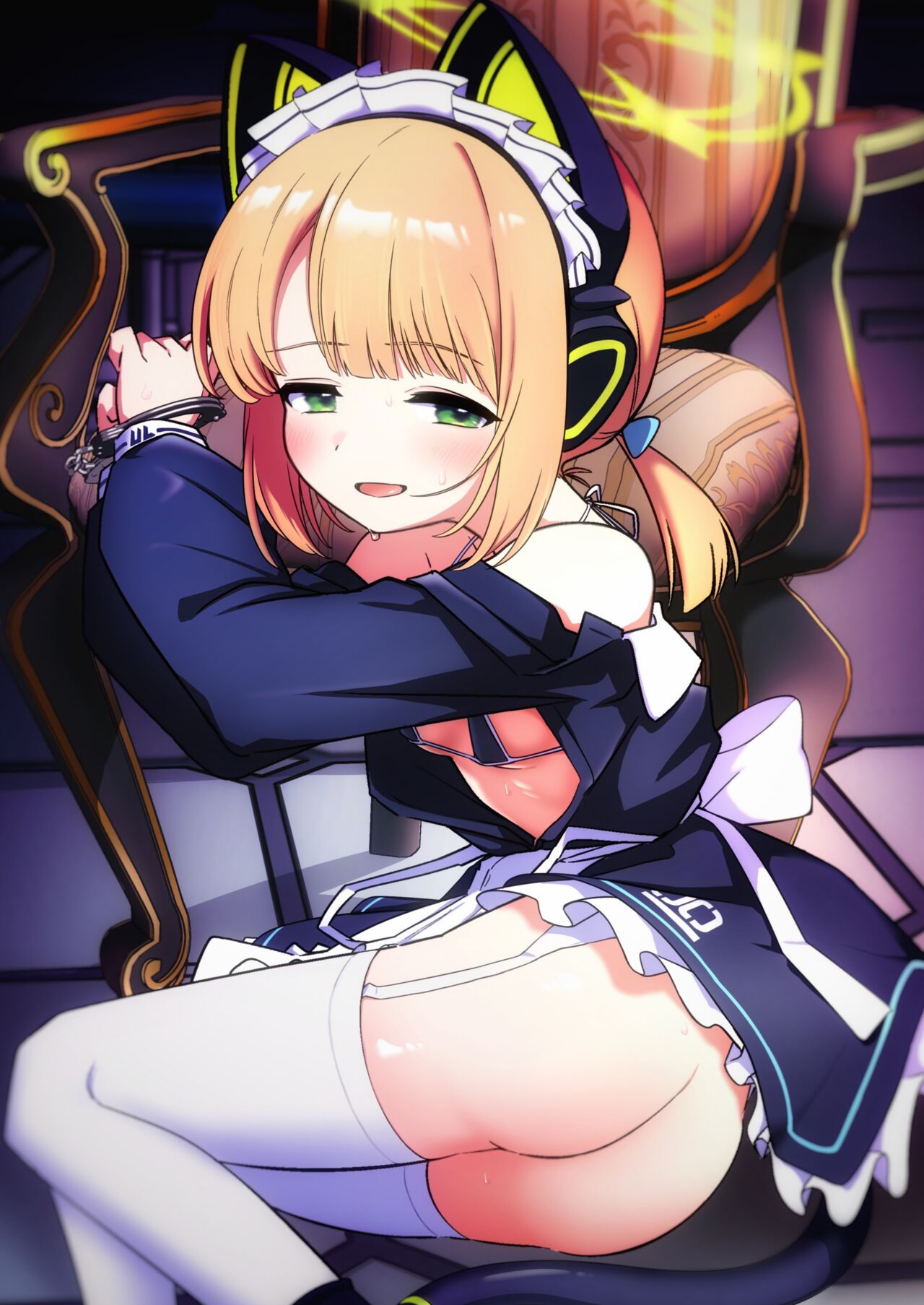 Iyashii Maid Midori ni Chinira Oshioki Hon | 상스러운 메이드 미도리에게 자지폭발 벌주는 책 page 2 full