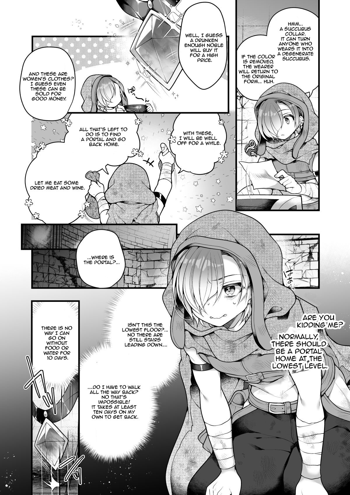 Succubus Shoku. ~Boukensha Ore, Meikyuu de Shokuryou ga Tsukita node Succubus ni Natte Kikan Shimasu~ | I, an Adventurer ran out of food in the dungeon, so I turned into a Succubus. page 6 full