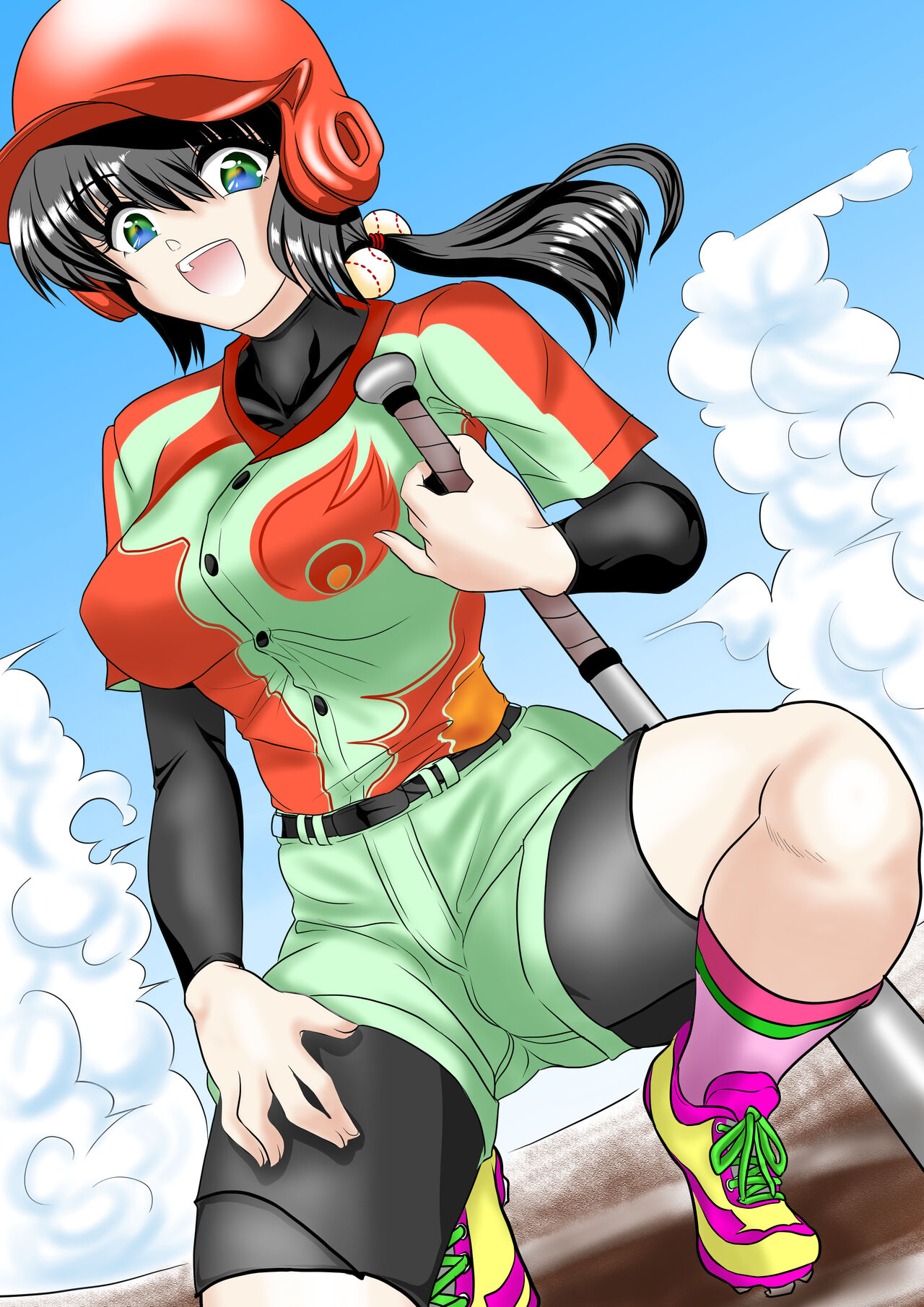 野球少女が蒸れ蒸れお漏らし ふたなり射精,母乳,おもらし,汗だく page 7 full