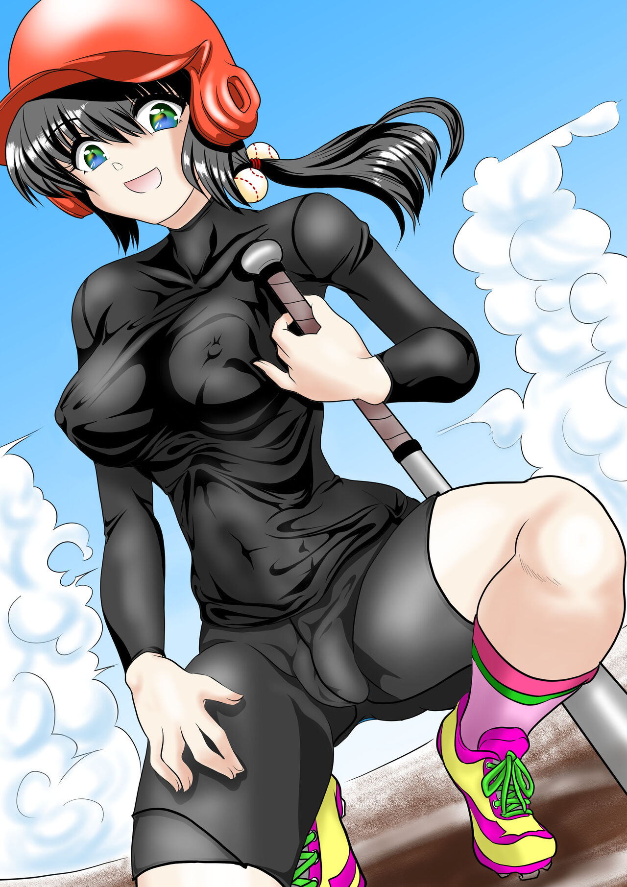 野球少女が蒸れ蒸れお漏らし ふたなり射精,母乳,おもらし,汗だく page 8 full