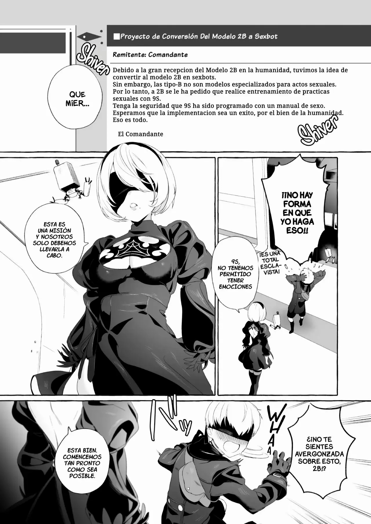 2B Model Sexaroid-ka Keikakusho｜2B Model Sexbot Conversion Project page 2 full