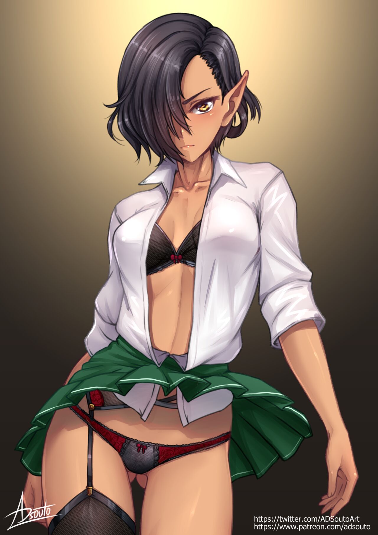 Luca, Half Dark-Elf Warrior / Kuroinu 2 page 6 full