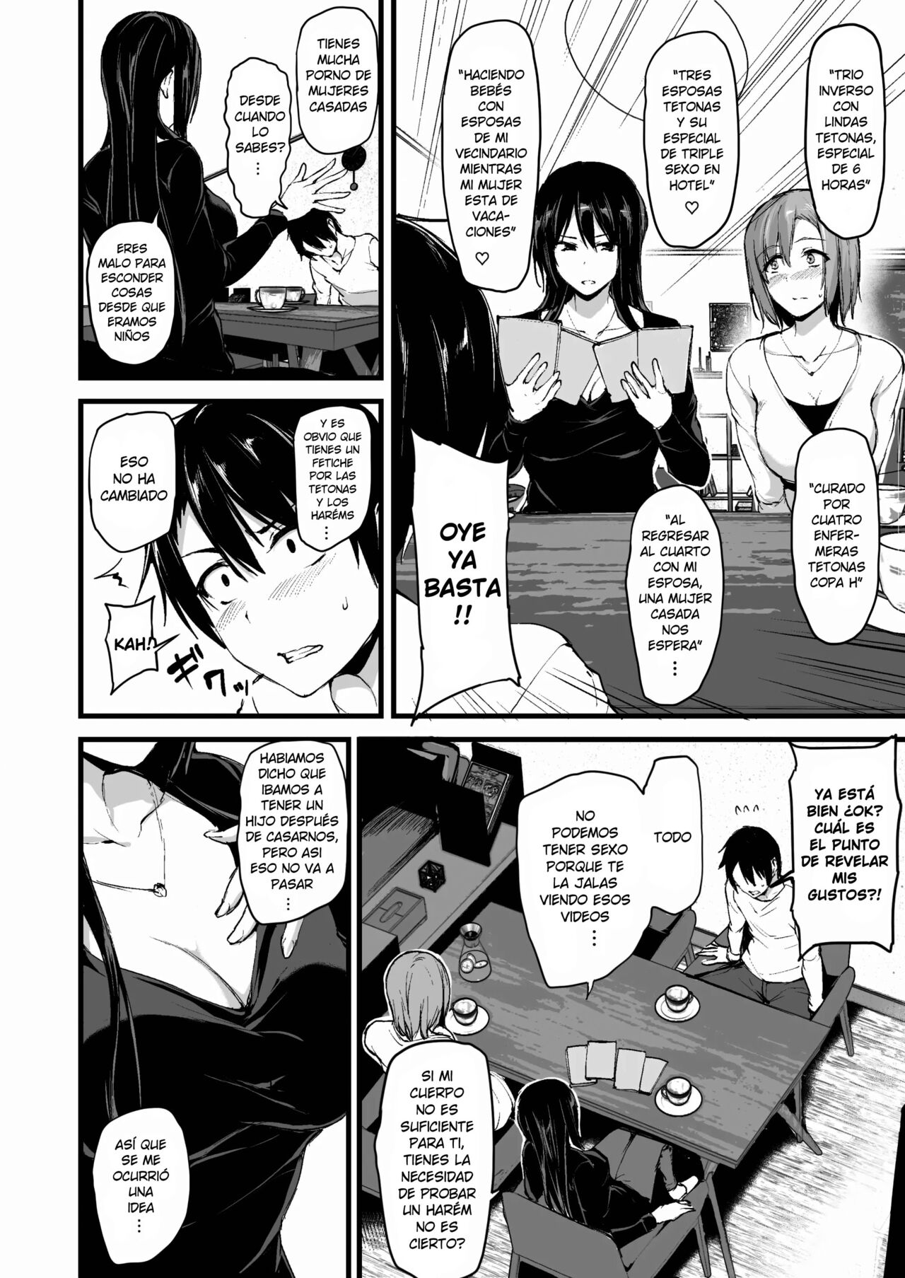 Kyonyuu ga Futariinai to Bokkishinai Otto no Tame ni Tomodachi o Tsuretekita Tsuma Ch.1 | No se me para sin un par de Grandes Tetas, asi que mi Esposa trajo una Amiga cap.1 page 6 full