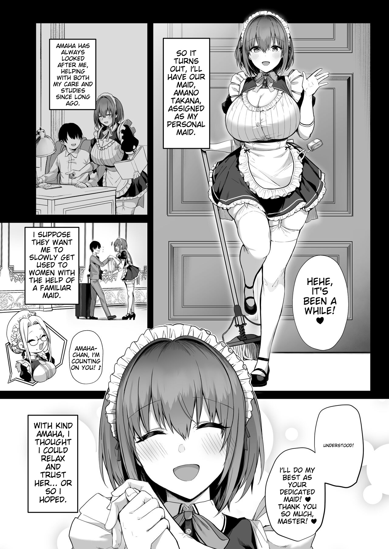 Love Maid -Yasashikute Amaama na Kyonyuu Ero Maid San to SEX Shimakuru Ohanashi- | Love Maid -A Story of Wild Escapades With a Sweet and Tender Busty Erotic Maid!- page 8 full