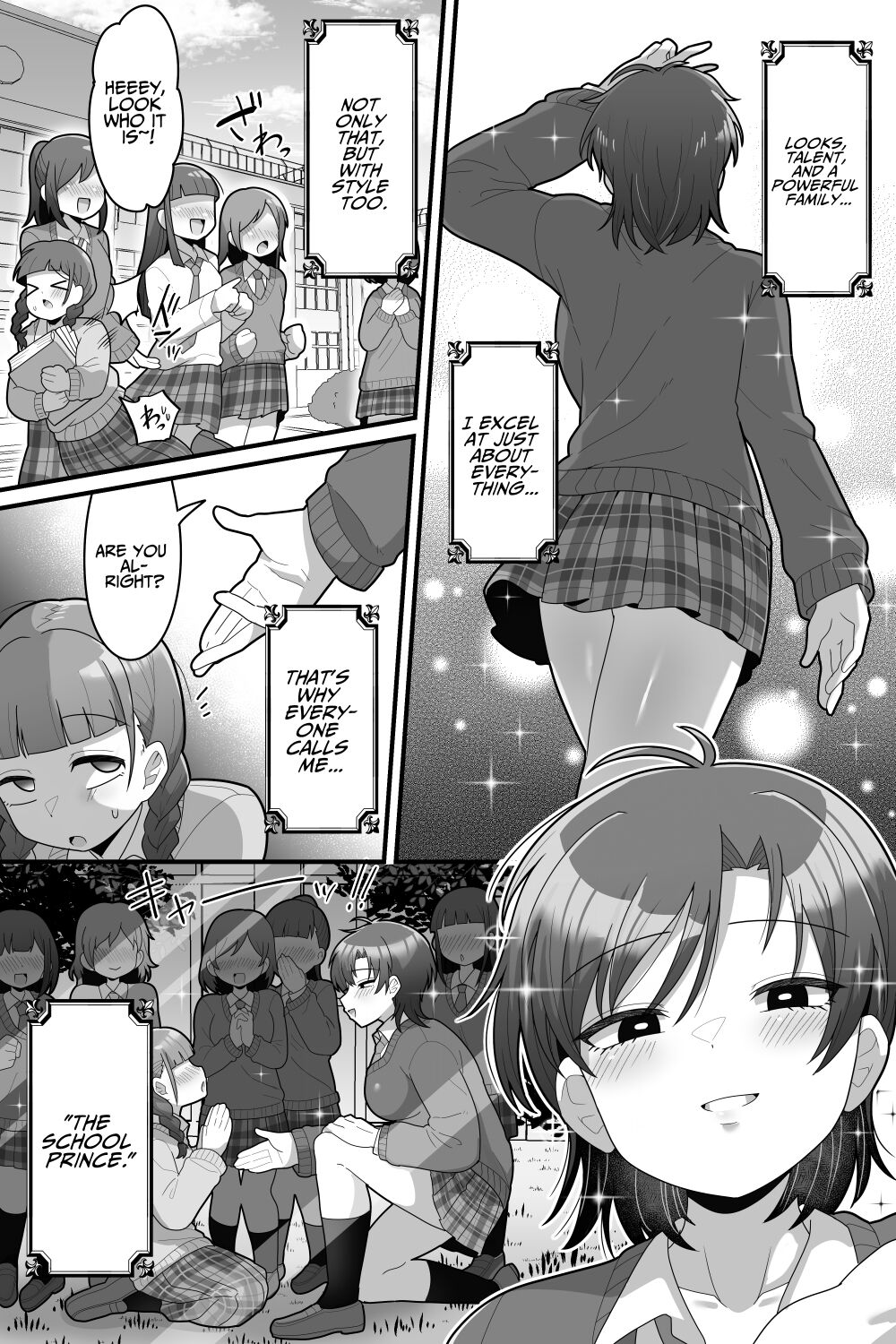 Gakuen no Ouji-sama VS Futanari Chinpo | The School Prince VS Her Futanari Cock page 2 full