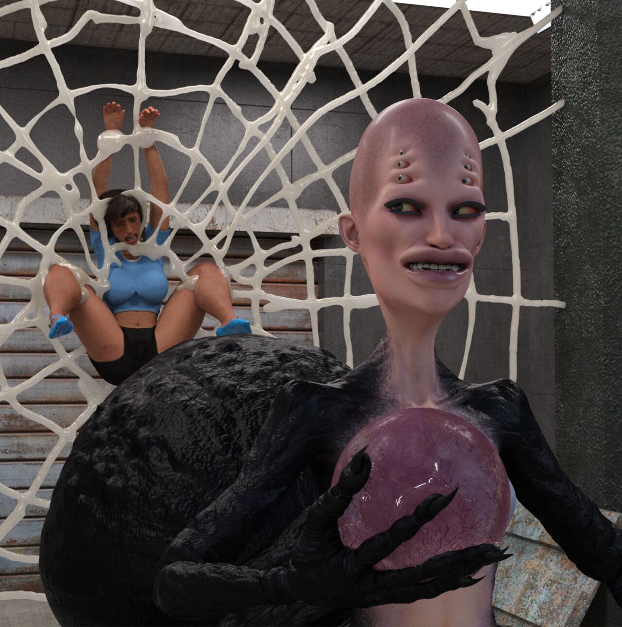 Mold666 Spiderbitch Impregnates Prey page 1 full