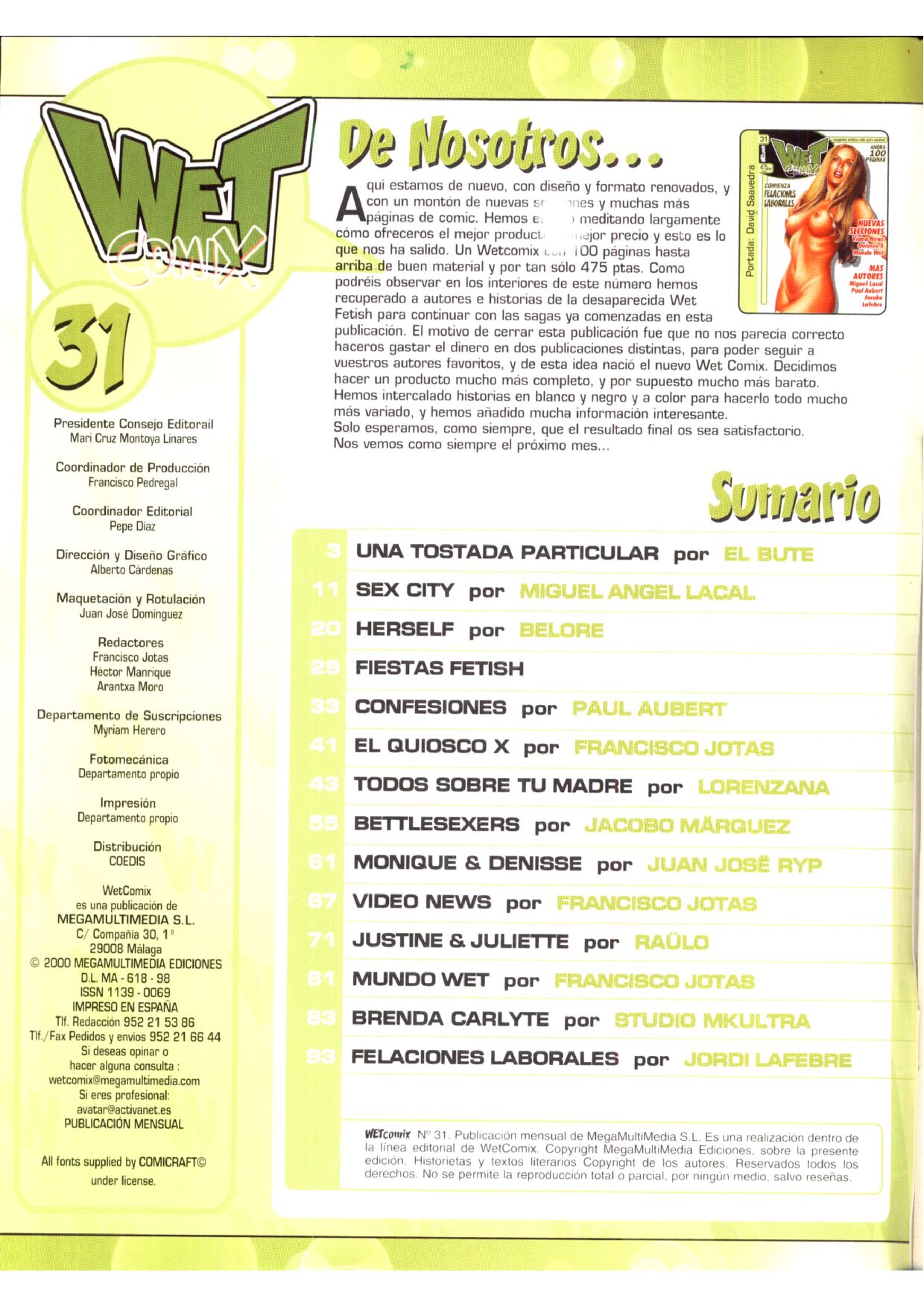 Wet Comix #31 page 2 full