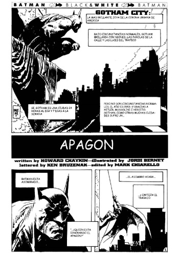 Batman Black and White: Apagon cover