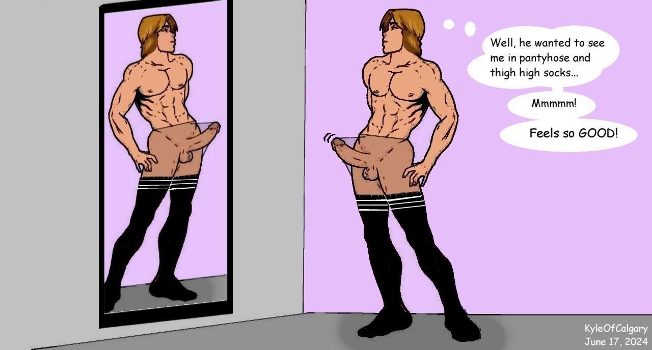 Kyle of Calgary. Hot Hunks - Gay and Bisexual in Pantyhose 3 page 10 full